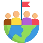 Unity around the world illustration